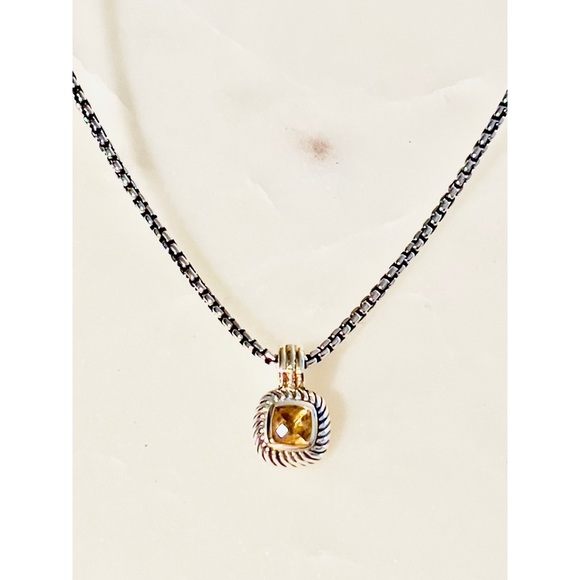 David Yurman Vintage Citrine Albion Pendant Necklace - 14K Yellow Gold💎💛🌟 - Picture 8 of 8